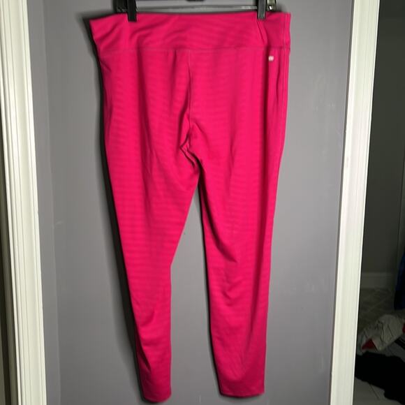 Danskin Dark Pink Striped Mid Rise Leggings Plus Size XXL - Picture 5 of 7